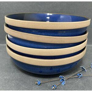 Northern Lights Blue by Overandback 8 Inch Coupe Soup Bowl Set of 4 Cobalt Pasta